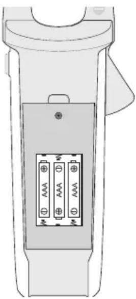 VOLTCRAFT VC750 E - b) Inserting/changing the batteries - 1