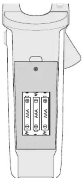 VOLTCRAFT VC750 E - b) Insertion/remplacement des piles - 1