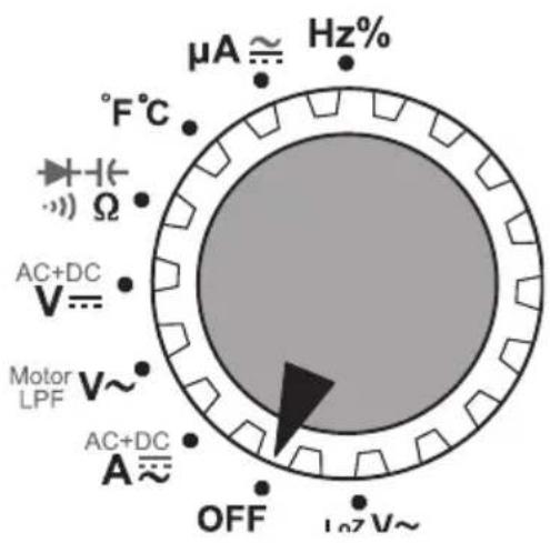 VOLTCRAFT VC750 E - Tasten und Drehschalter - 1