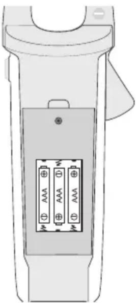 VOLTCRAFT VC750 E - b) Einsetzen/Wechseln der Batterien - 1