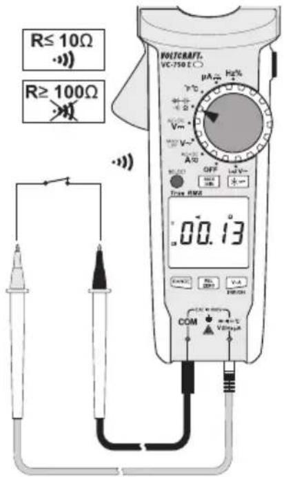 VOLTCRAFT VC750 E - Testing – Continuity - 2
