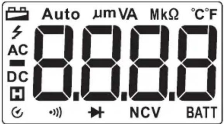 VOLTCRAFT VC151 - Display and symbols - 1