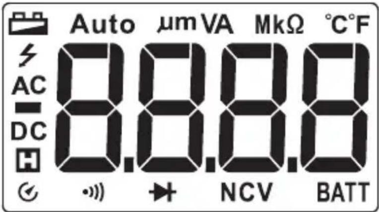 VOLTCRAFT VC151 - Affichage et symboles - 1