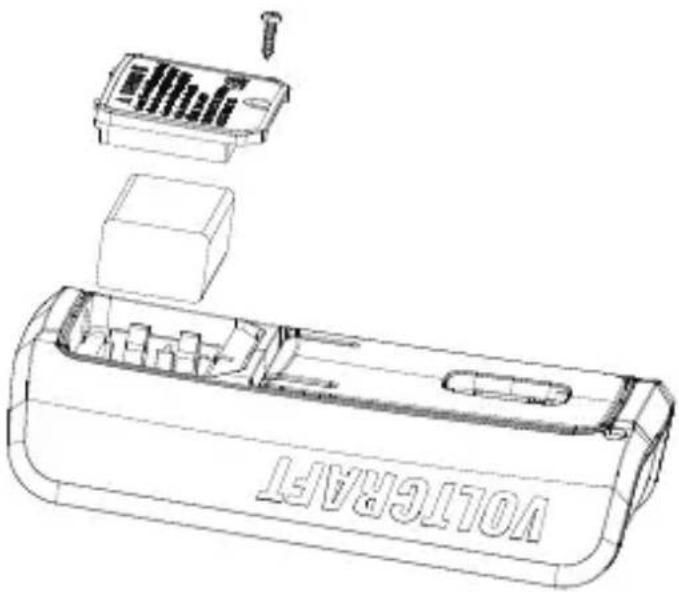 VOLTCRAFT VC151 - Insertion/remplacement des piles - 2