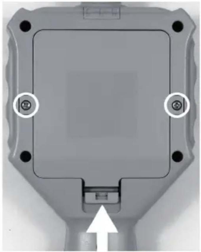 VOLTCRAFT BS350XIPSD - a) Inserting and replacing the batteries - 1