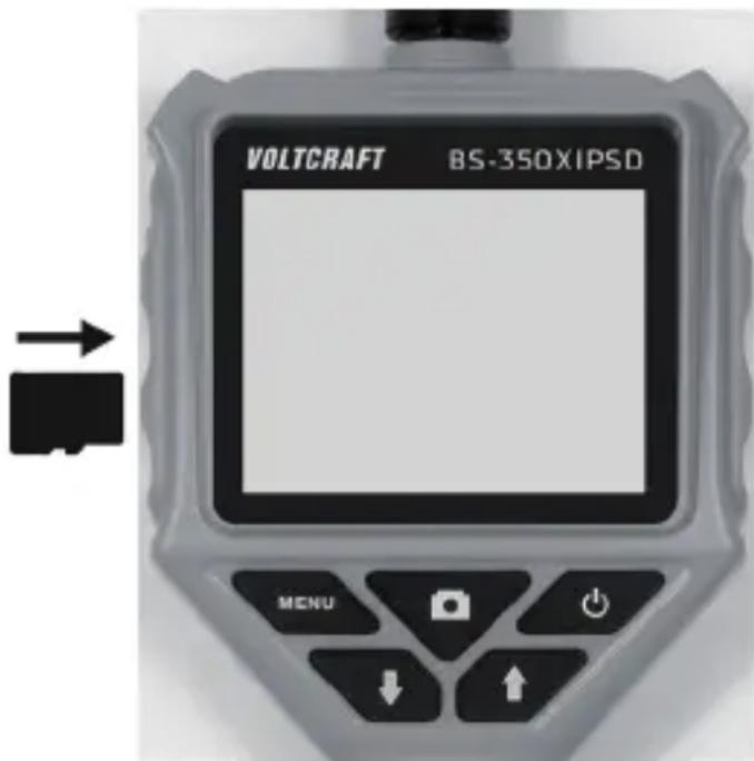 VOLTCRAFT BS350XIPSD - B) insertion de la carte mémoire - 1