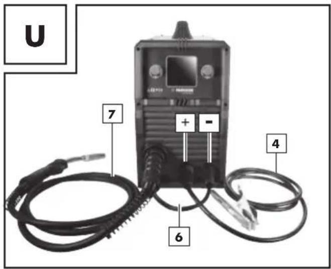 PARKSIDE PMPS 200 A1 - - Adaptation de l'appareil pour le soudage avec fil fourré sans gaz inerte - 1