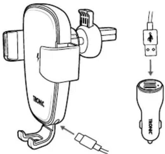 TRONIC TKHQ 10 A1 - Pripojenie automobilového držiaka - 1