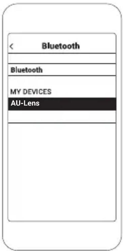 < Bluetooth Bluetooth MY DEVICES AU-Lens