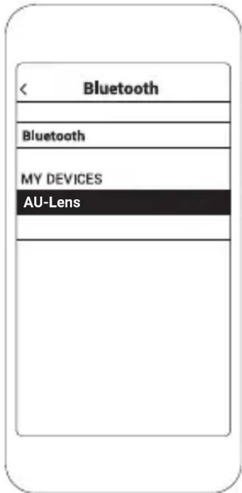 < Bluetooth Bluetooth MY DEVICES AU-Lens