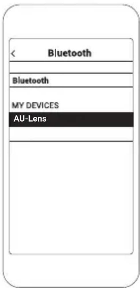 < Bluetooth Bluetooth MY DEVICES AU-Lens