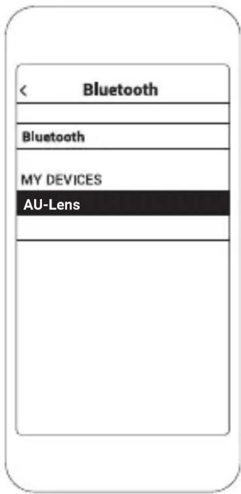 < Bluetooth Bluetooth MY DEVICES AU-Lens