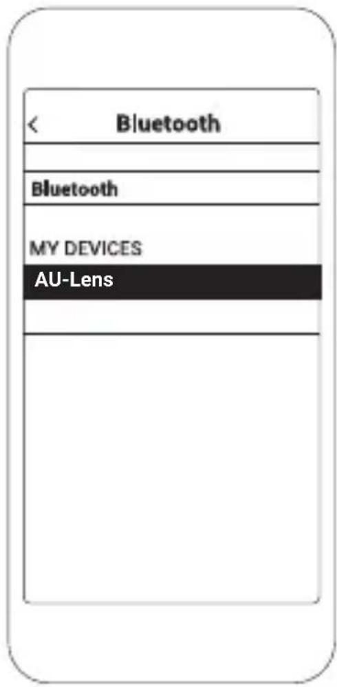 < Bluetooth Bluetooth MY DEVICES AU-Lens