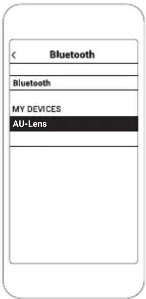 < Bluetooth Bluetooth MY DEVICES AU-Lens
