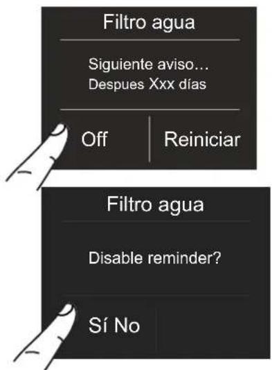BERTAZZONI REF24FCIPRL - 5a) Desactivación del fi tro del agua - 6