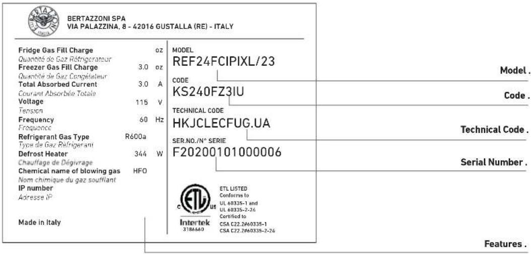 BERTAZZONI REF24FCIPRL - Important - 1