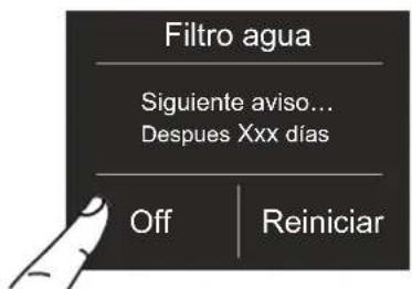 BERTAZZONI REF18FCIPIXR - 5a) Desactivación del fi tro del agua - 6