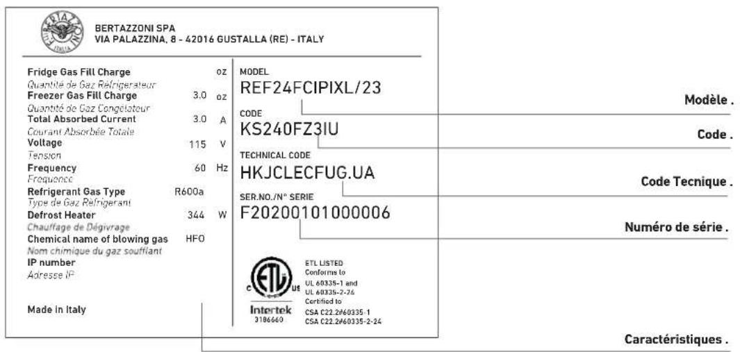 BERTAZZONI REF30FCIPIXL - Pour bien connaître l'appareil - 1