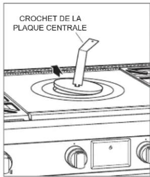 CROCHET DE LA PLAQUE CENTRALE