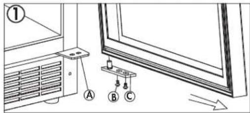 DANBY Silhouette DIM32D2BSSPR - Instructions d'inversion de porte - 1