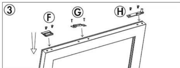 DANBY Silhouette SPRWC140D1SS - DOOR REVERSAL INSTRUCTIONS - 2