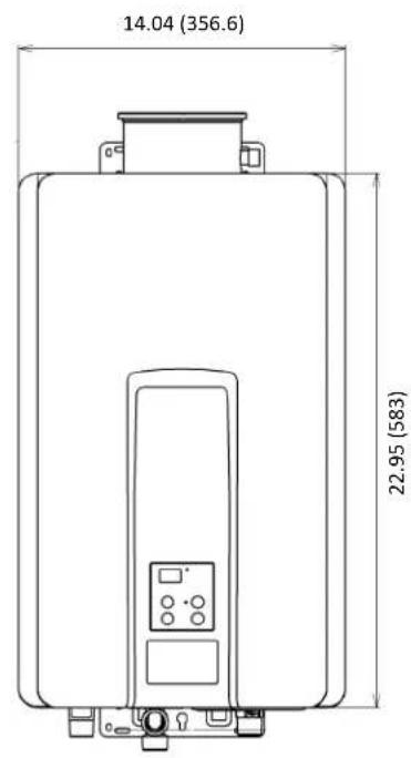 Rinnai V75eN - Dimensions - 1