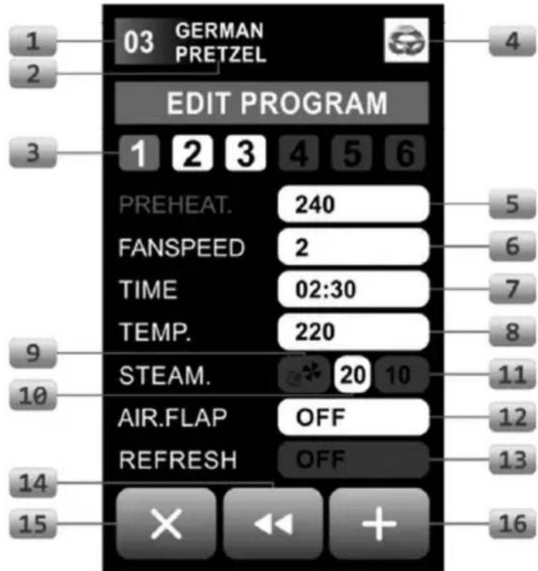 BARTSCHER HC604010 - Modification des paramètres du programme - 1