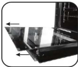 ROSIERES RFC3O0879IN WF - REMOVAL AND CLEANING OF THE GLASS DOOR - 2