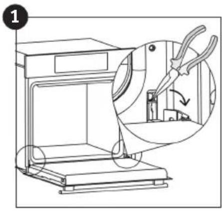 ROSIERES RFC303379PNI - REMOVAL AND CLEANING OF THE GLASS DOOR - 1