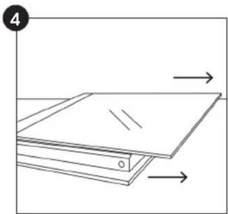 ROSIERES RFC303379PNI - REMOVAL AND CLEANING OF THE GLASS DOOR - 4