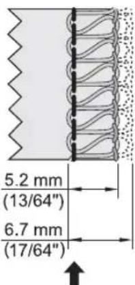 5.2 mm (13/64") 6.7 mm (17/64)