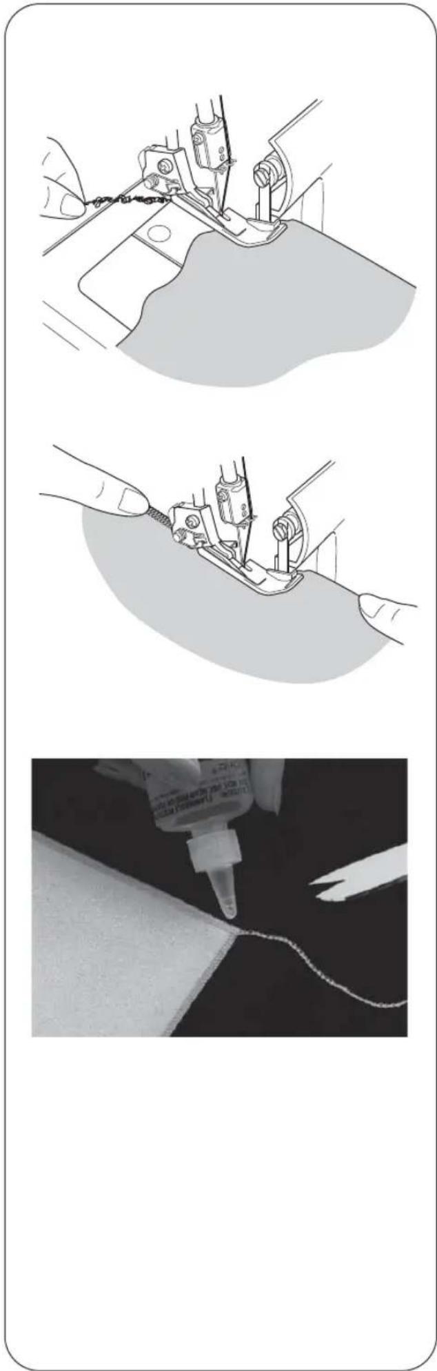 SINGER Heavy Duty HD0450S - To Secure the Rolled Hem Thread Chain - 1