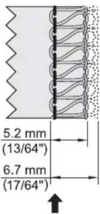 5.2 mm (13/64") 6.7 mm (17/64")
