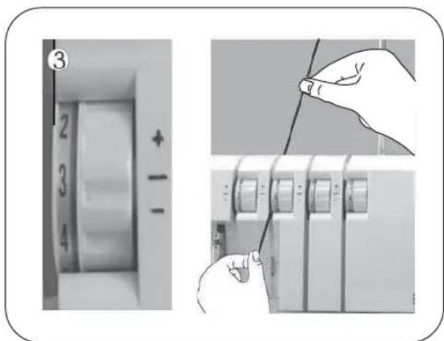Diagram showing a door switch mechanism with numbered parts and a close-up of the handle being inserted into a device.