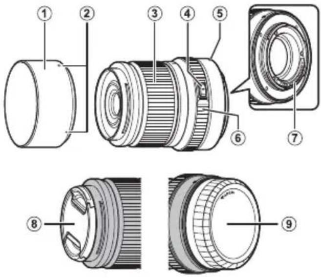 Diagram of a mechanical component with numbered parts and directional arrows indicating motion or flow.