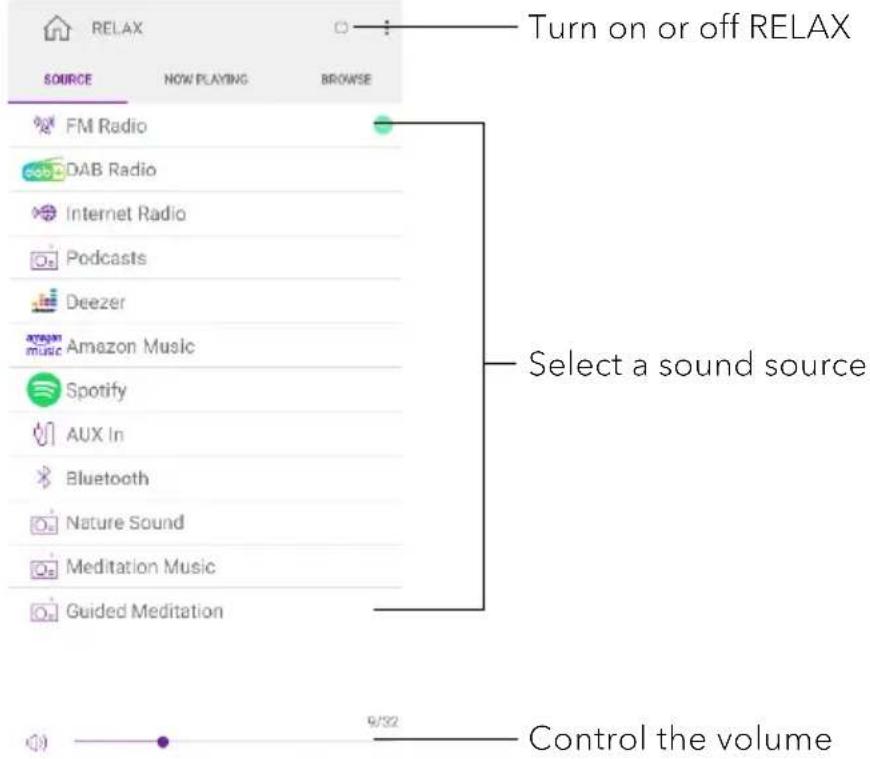 SONORO Prestige SO331 - Using UNDOK™ app to control RELAX - 3