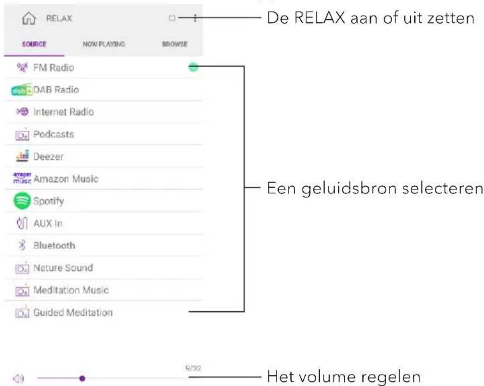 SONORO Prestige SO331 - De UNDOK™-app gebruiken om de RELAX te bedienen - 3