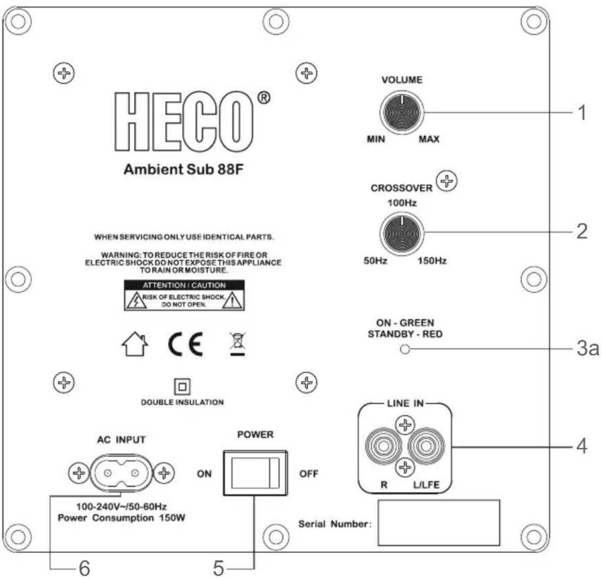 HECO Ambient Sub 88 F - COMPOSITION DU SUBWOOFER (FIG. 1) - 1