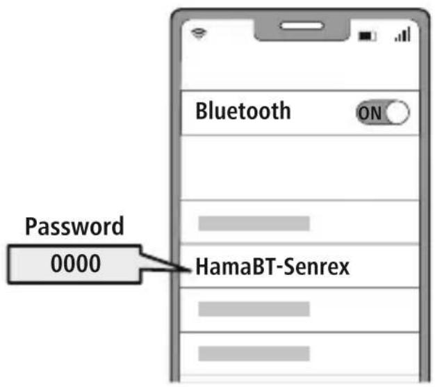 HAMA BTSenrex - Aanwijzing-Bluetooth ^® -wachtwoord - 2