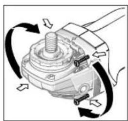BOSCH GWS 18V10 Professional - Reduktoriaus galvutés pasukimas (GWS 18V-10 C) - 1