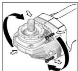 BOSCH GWS 18V10 Professional - Zakretanje glave prijenosnika (GWS 18V-10 C) - 1