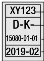 XY123 D-K- 15080-01-01 2019-02