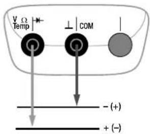 V Temp ⊥ COM - (+) + (-)