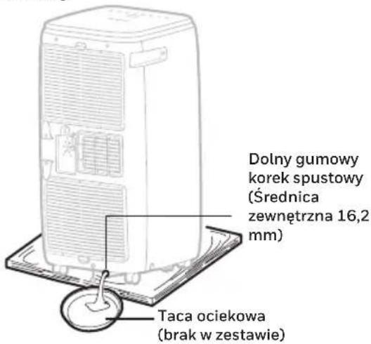 Dolny gumowy korek spustowy (Średnica zewnętrzna 16,2 mm) Taca ociekowa (brak w zestawie)
