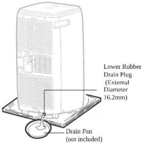 Lower Rubber Drain Plug (External Diameter 16.2mm) Drain Pan (not included)