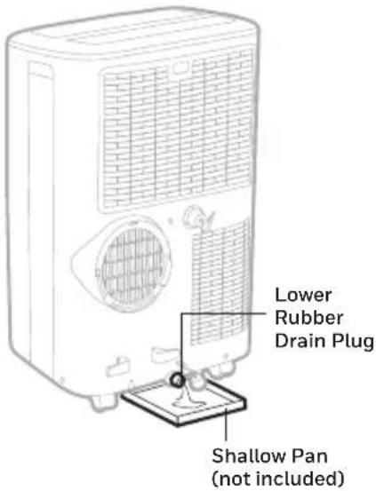 Lower Rubber Drain Plug Shallow Pan (not included)