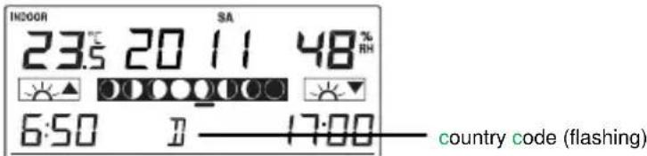 TFA Linea Plus 35.1144.01 - LOCATION SETTING FOR SUNRISE/SUNSET TIME - 1
