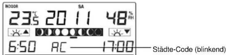 TFA Linea Plus 35.1144.01 - EINSTELLUNG DES ORTS FÜR DIE SONNENAUFGANGS- UND -UNTERGANGSZEIT - 2