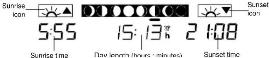 TFA Linea Plus 35.1144.01 - LOCATION SETTING FOR SUNRISE/SUNSET TIME - 3