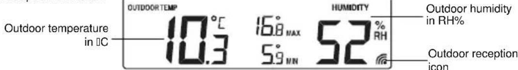TFA Linea Plus 35.1144.01 - OUTDOOR TEMPERATURE/HUMIDITY DATA - 1